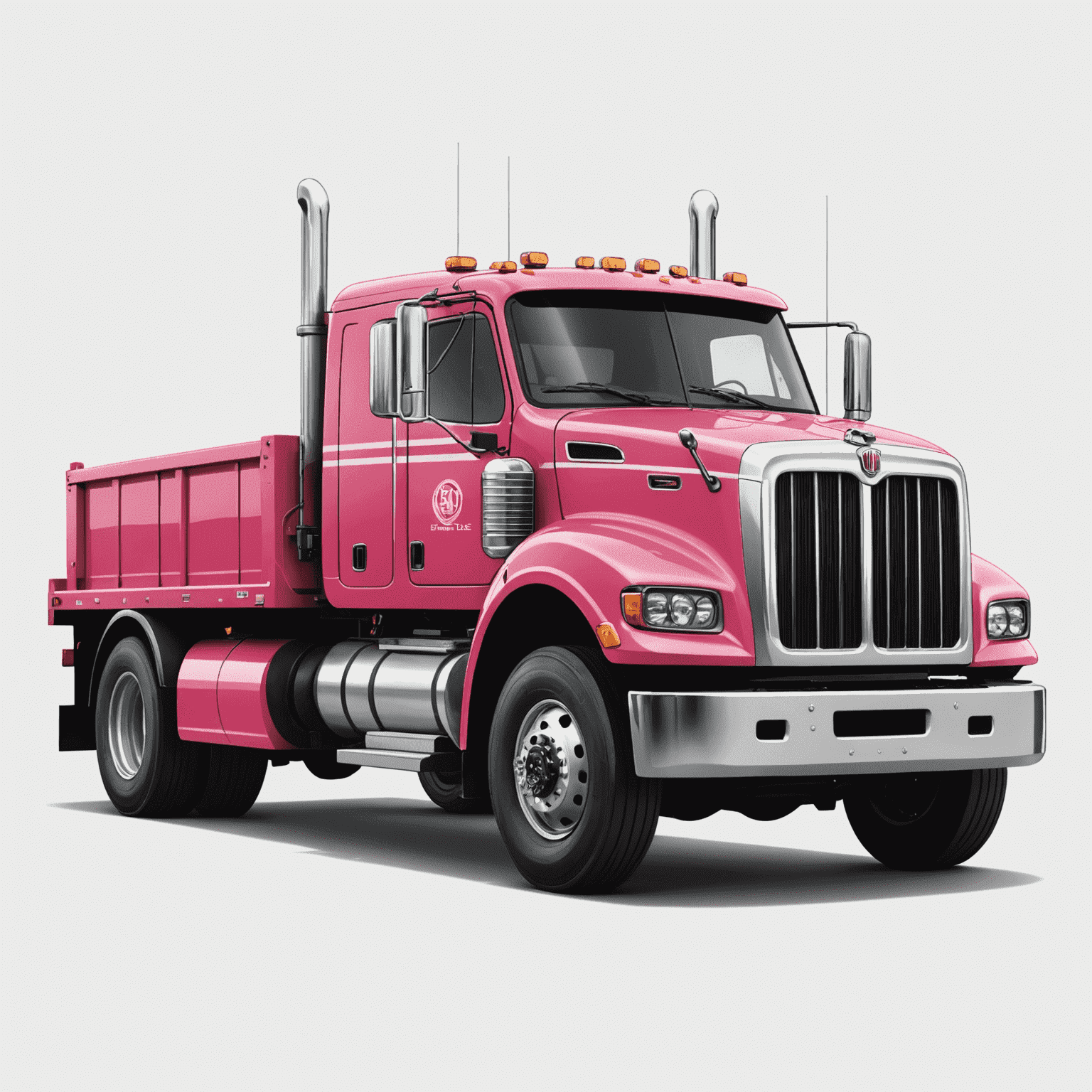 engr_efsllc logo - A stylized truck with red and pink accents on a white background